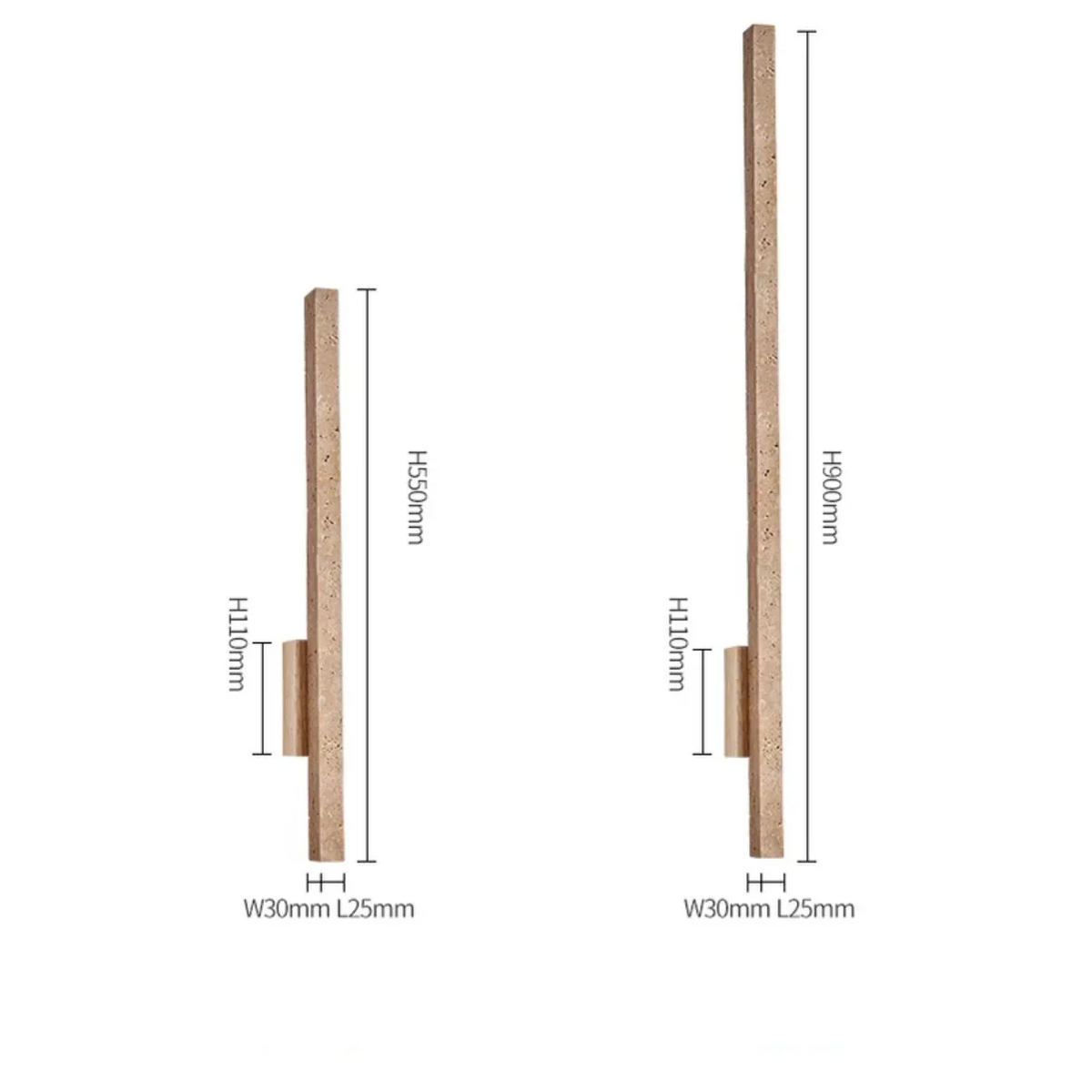 La Tavola Wall Light | Travertine & Wood | CLVB89500