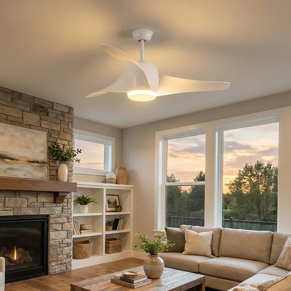 Verdantia Aero Three Blade Ceiling Fan Light