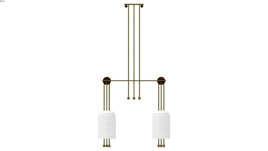 The Verona Linear | Solid Copper & Fluted Biscuit Ceramic | CLVRN
