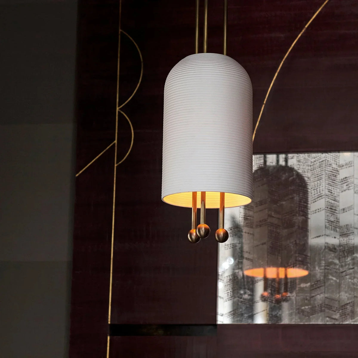 The Verona Solo | Solid Copper & Fluted Biscuit Ceramic | CLVRS