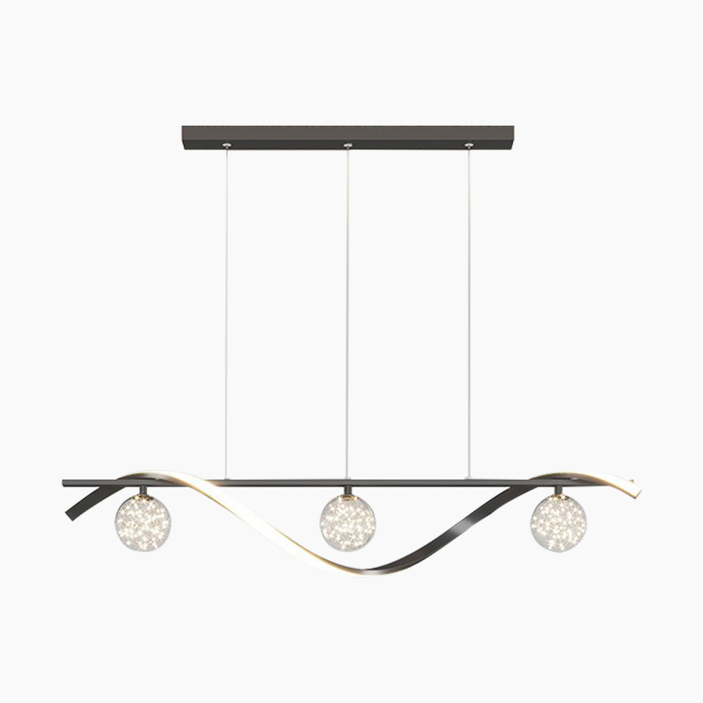 Chandelier Modern Luxury Decorative Glass Ball LED Linear Wave
